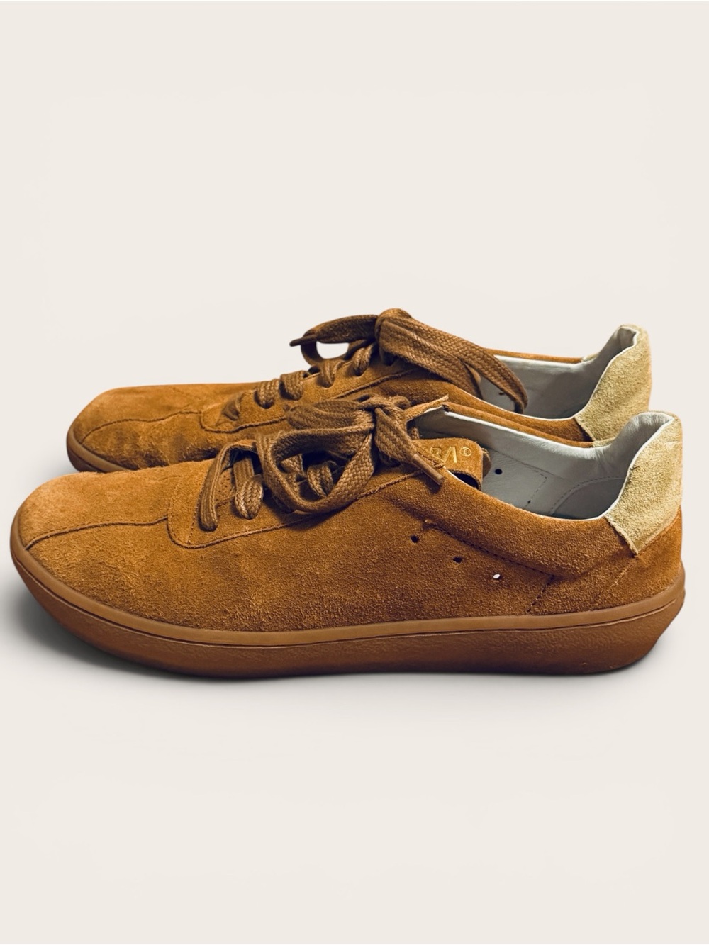 VIBAe Mens 43 Tan Gum Sydney Bio Suede Barefoot Shoes